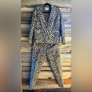 Sea New York leopard print 2-piece suit.